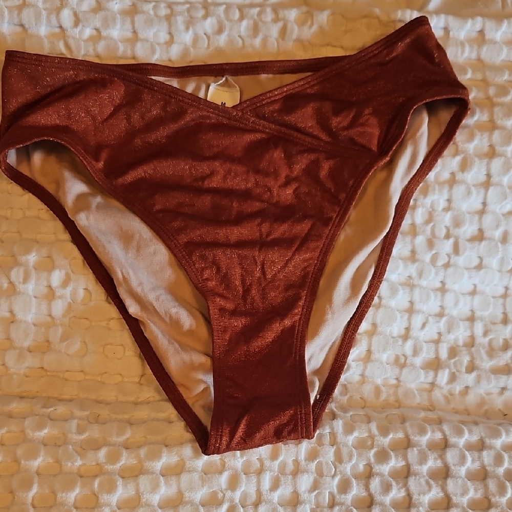Rusty Sparkled Bikini Bottoms Size Med